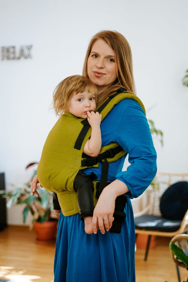 KAVKA multi-age - lime linen | nosidełko regulowane