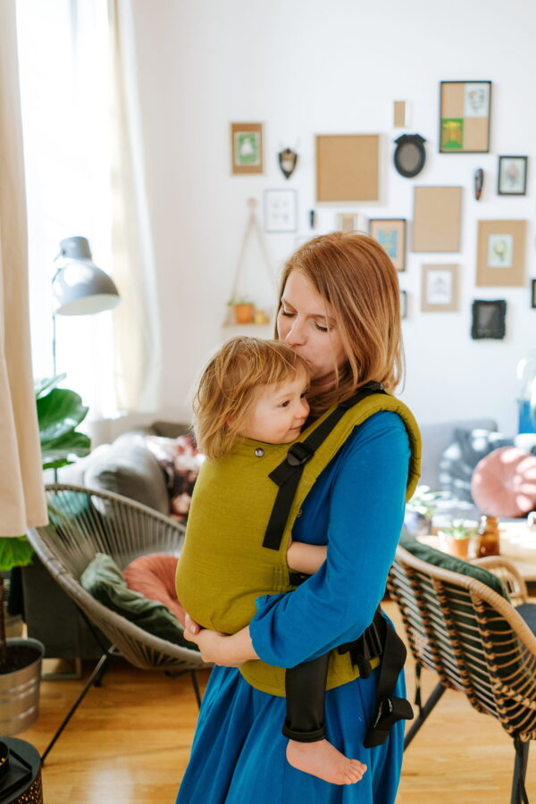 KAVKA multi-age - lime linen | nosidełko regulowane