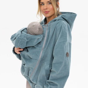 fun2bemum sztruksowa kurtka bomberka ciazowa do noszenia dziecka oversize aloes by 24hugs 4