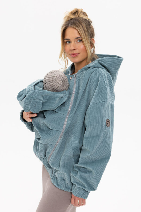 fun2bemum sztruksowa kurtka bomberka ciazowa do noszenia dziecka oversize aloes by 24hugs 4
