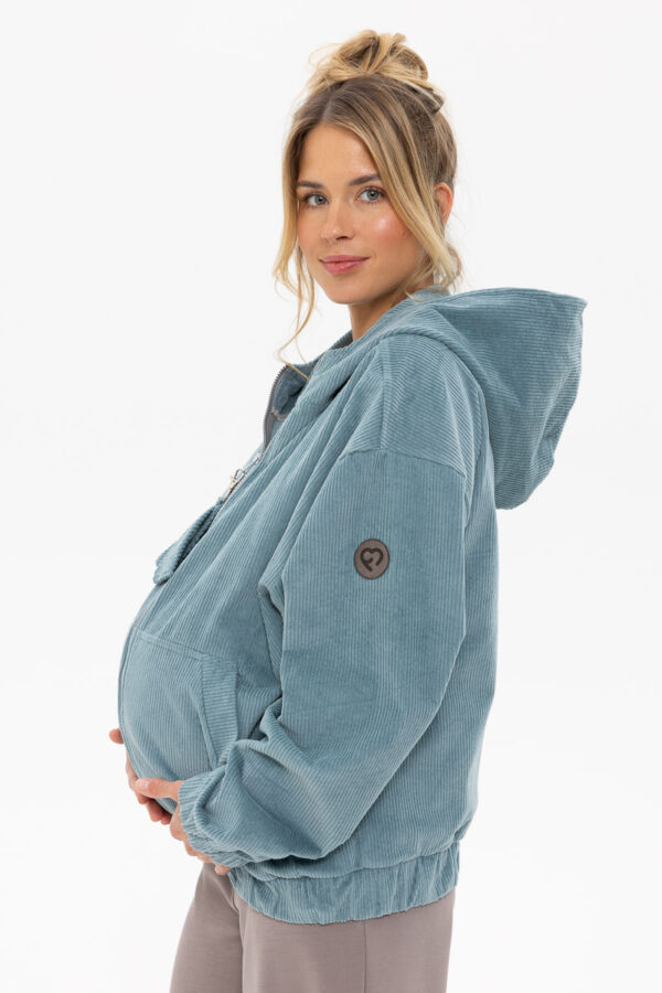 fun2bemum sztruksowa kurtka bomberka ciazowa do noszenia dziecka oversize aloes by 24hugs 5