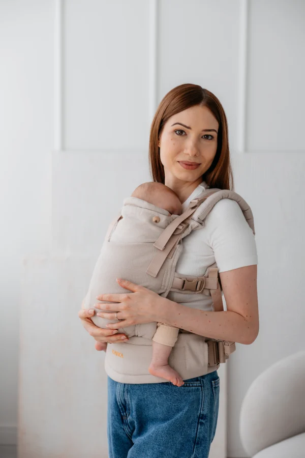 kavka multi age pro vanilla herringbone cotton bamboo gold nosidlo regulowane by 24hugs 2
